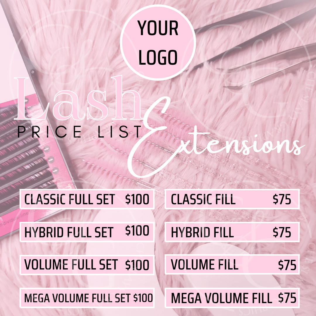 DIY Lash Price List Flyer